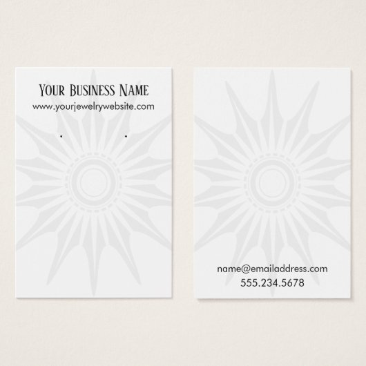 Einfache weiße Sternexplosion-Speicherkarte (Vorne & Hinten)