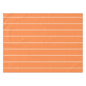Einfache weiße Streifen auf orangefarbenem Hinterg Tischdecke (Vorderseite (Horizontal))