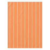 Einfache weiße Streifen auf orangefarbenem Hinterg Tischdecke (Vorderseite)