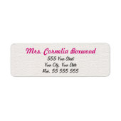 Einfache weiße Struktur Rosa Name (Vorne)