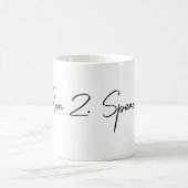 Einfache weiße Tasse mit Skriptname (Mittel)