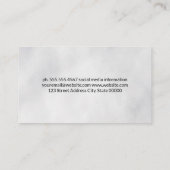 Einfache weiße Textur Visitenkarte (Rückseite)