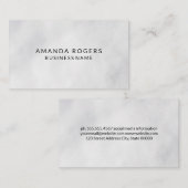 Einfache weiße Textur Visitenkarte (Vorne/Hinten)