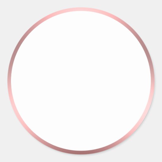 Einfache, weiße und rosa gestrichene Metallschmuck Runder Aufkleber (Vorderseite)