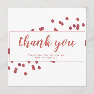 Einfache weiße und Rot danken Ihnen zu kardieren Dankeskarte