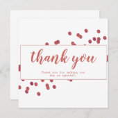 Einfache weiße und Rot danken Ihnen zu kardieren Dankeskarte (Vorne/Hinten)