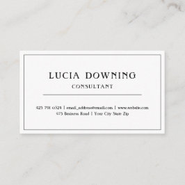Einfache, weiße und schwarze Grenzkarte Visitenkarte