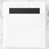 Einfache, weiße und schwarze Obergrenzen Rechteckiger Aufkleber (Tasche)