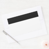 Einfache, weiße und schwarze Obergrenzen Rechteckiger Aufkleber (Umschlag)
