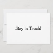 Einfache weiße "We ve Moved" Karte mit Kleinem Hau (Rückseite)