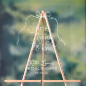 Einfache Weiße Wunde, die das Brautparty des Knote Acrylschild (Neutral)