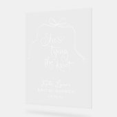 Einfache Weiße Wunde, die das Brautparty des Knote Acrylschild (Winkel)