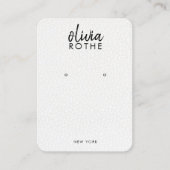 Einfache Weißleder-Ohrenanzeige Visitenkarte (Vorderseite)