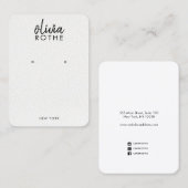 Einfache Weißleder-Ohrenanzeige Visitenkarte (Vorne/Hinten)