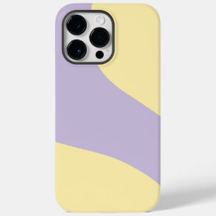 Einfache Wellen in Pastellgelb und Lila Case-Mate iPhone 14 Pro Max Hülle
