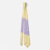 Einfache Wellen in Pastellgelb und Lila Krawatte (Rückseite)