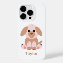 Einfache Welpen Hund Cartoon Pastel Personalisiert