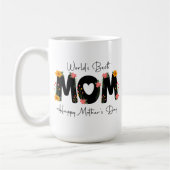 Einfache Welt Beste Mama Muttertag-Kalligrafie   Kaffeetasse (Links)