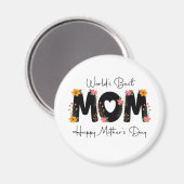 Einfache Welt Beste Mama Muttertag-Kalligrafie   Magnet (Vorderseite/Rückseite)