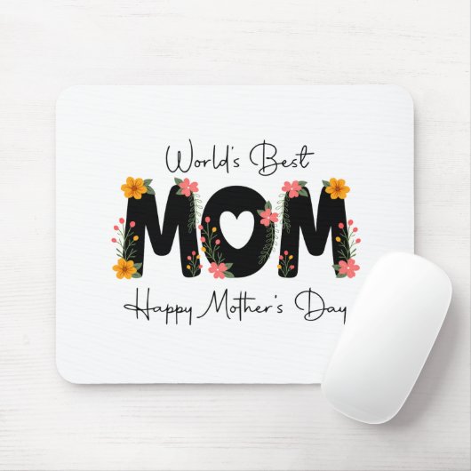 Einfache Welt Beste Mama Muttertag-Kalligrafie Mousepad (Mit Mouse)