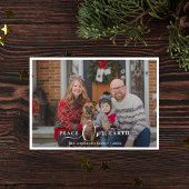 Einfache Weltfrieden Familie Hund Foto Weihnachten