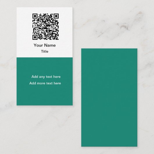 Einfache Werbe-QR-Code-Geschäftskarten Vertikal Visitenkarte (Vorne/Hinten)