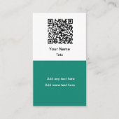 Einfache Werbe-QR-Code-Geschäftskarten Vertikal Visitenkarte (Vorderseite)
