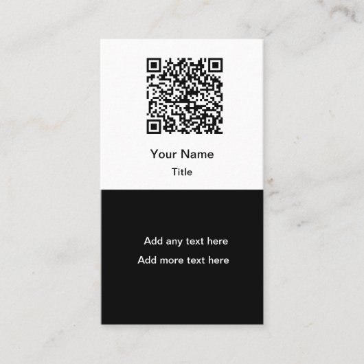Einfache Werbe-QR-Code-Geschäftskarten vertikal Visitenkarte (Vorderseite)