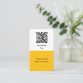 Einfache Werbe-QR-Code-Geschäftskarten vertikal Visitenkarte (Stehend Vorderseite)