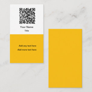 Einfache Werbe-QR-Code-Geschäftskarten vertikal Visitenkarte