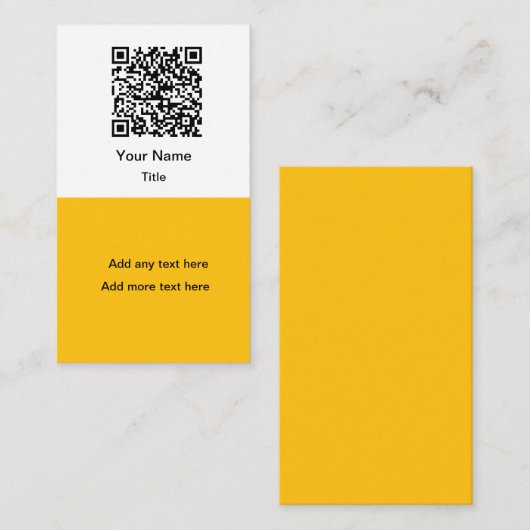 Einfache Werbe-QR-Code-Geschäftskarten vertikal Visitenkarte (Vorne/Hinten)