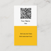 Einfache Werbe-QR-Code-Geschäftskarten vertikal Visitenkarte (Vorderseite)