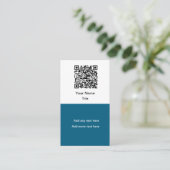 Einfache Werbe-QR-Code-Visitenkarten vertikal Visitenkarte (Stehend Vorderseite)