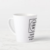 Einfache Werbe-Tasse mit Firmenlogo Milchtasse (Linke Ecke)