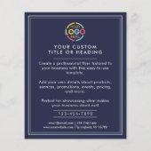 Einfache Werbeaktion für das Blue-Business-Logo de Flyer (Hinten)