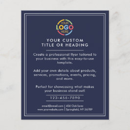 Einfache Werbeaktion für das Blue-Business-Logo de Flyer