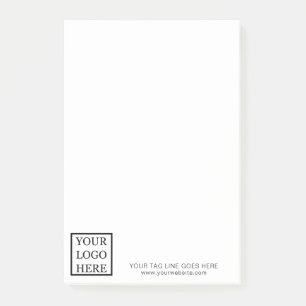 Einfache Werbeaktion für Ihr Logo hinzufügen Post-it Klebezettel