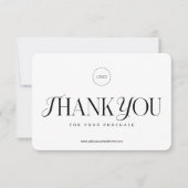 Einfache Werbeaktion für klassische Unternehmen Dankeskarte (Vorderseite)