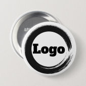 Einfache Werbeaktion - Schwarzes Logo für kleine U Button (Vorne & Hinten)