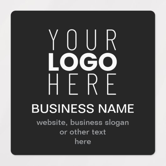 Einfache Werbevorlage für Ihr Firmenlogo Etiketten (Design 1)