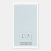 Einfache Werbung für Blue Custom Business-Logo Serviette (Vorderseite)