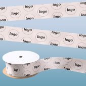 Einfache Werbung für Logos in Rosa Satinband