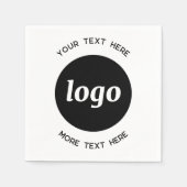 Einfache Werbung für Logos und Text in Rosa Serviette (Vorderseite)