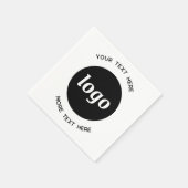 Einfache Werbung für Logos und Text in Rosa Serviette (Ecke)