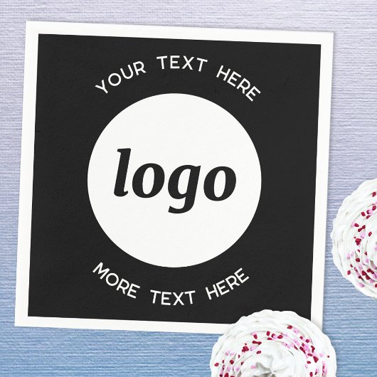Einfache Werbung für Logos und Text Serviette