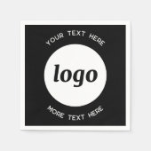 Einfache Werbung für Logos und Text Serviette (Vorderseite)