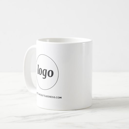 Einfache Werbung für Logos und Texte Kaffeetasse (Vorderseite Links)