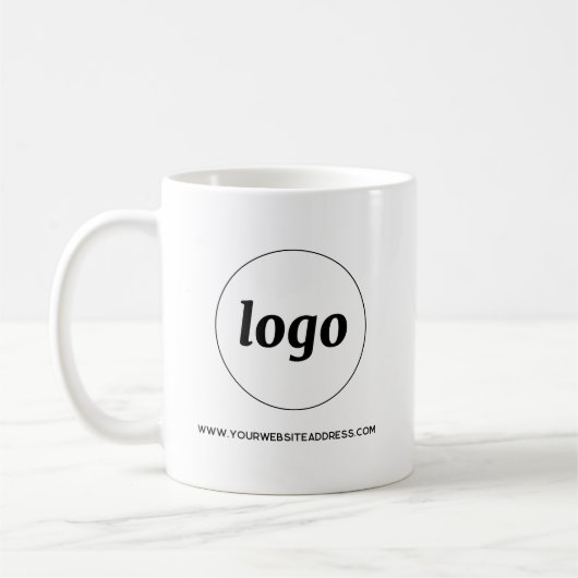 Einfache Werbung für Logos und Texte Kaffeetasse (Links)