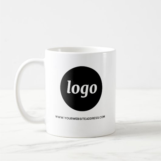 Einfache Werbung für Logos und Texte Kaffeetasse (Links)