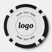 Einfache Werbung für Logos und Texte Pokerchips (Rückseite)